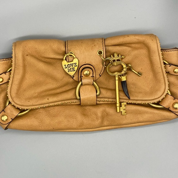 juicy couture leather clutch purse with hanging charms - Picture 3 of 12